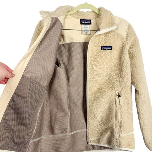 Patagonia Sherpa Fleece Full Zip Mesh Lined Outdoors Jacket Medium Lightweight - Picture 8 of 11
